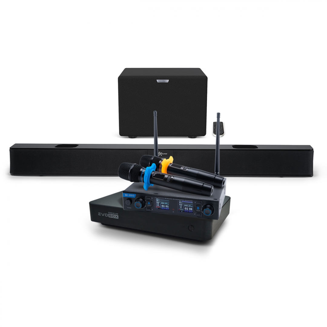 Hi-End караоке-система EVOBOX Premium + EvoSoundBar (саундбар с караоке) в Алексине
