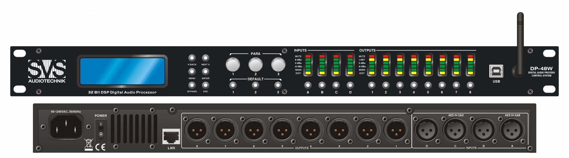 SVS Audiotechnik DP-48W Цифровой процессор: 4 входа 8 выходов в Алексине
