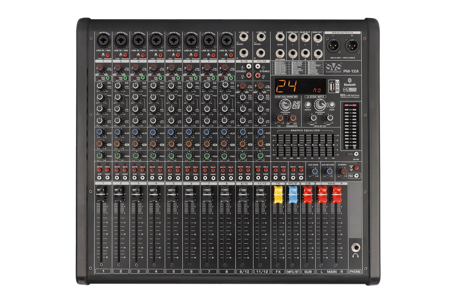 SVS Audiotechnik mixers PM-12A Активный аналоговый микшерный пульт, 12-канальный в Алексине